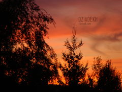 Zachód słońca nad Zalewem solińskim