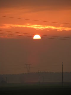 Kościan.... zachód słońca i druty