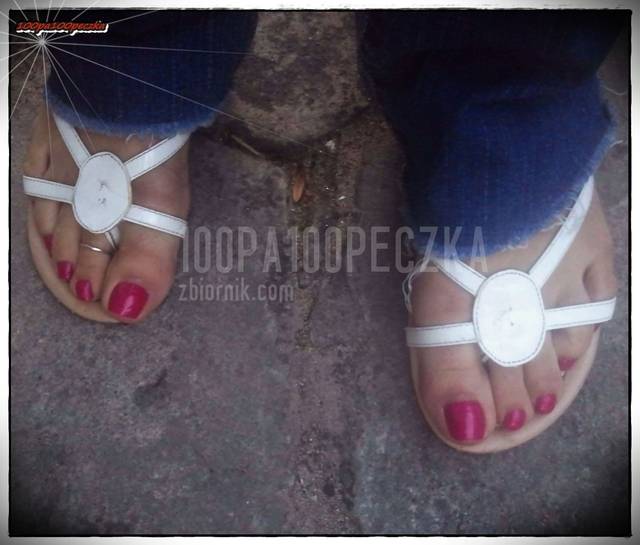 białe klapeczki 13 - 100pa100peczka