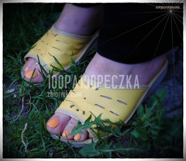 Żółte kapcie 01 - 100pa100peczka