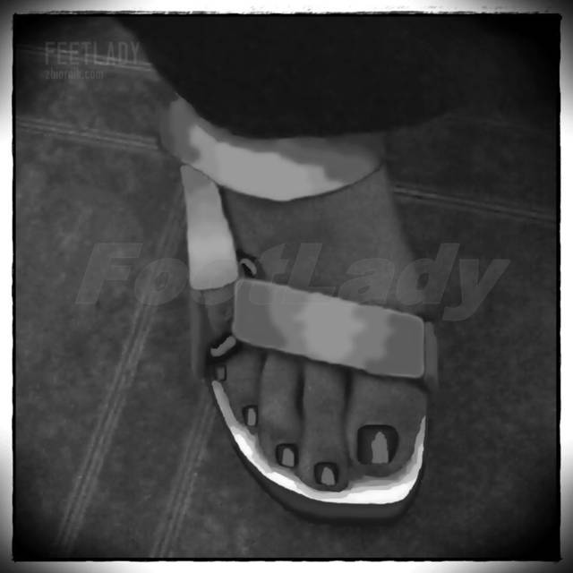 3kolorowe klapeczki (B&W) - FeetLady