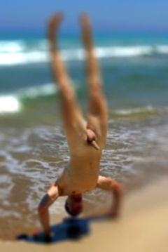 upside the see