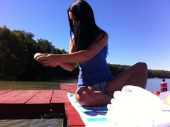 My właśnie robimy śniadanie na pomoście :)