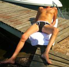 On my Island by the boat