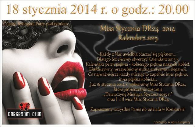 Miss Stycznia DR24, Kalendarz 2015 - DARKROOM24