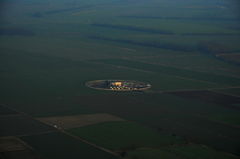 Klub i ośrodek widziane z samolotu.