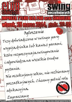 25.03.2014 r. – wtorek – Swing dla początkujących