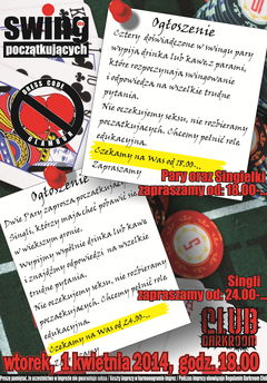 Wtorek, 01.04.2014 r.– Swing dla początkujących