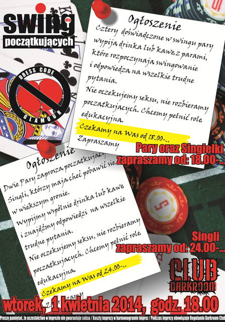 Wtorek, 01.04.2014 r.– Swing dla początkujących - DARKROOM24
