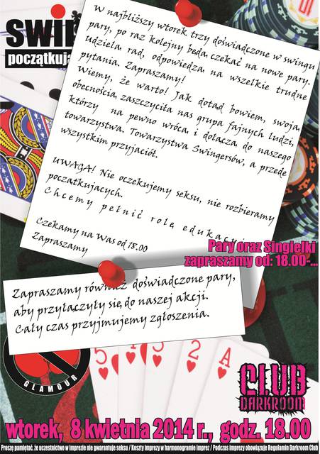 Wtorek, 08.04.2014 r. - Swing dla początkujących - DARKROOM24