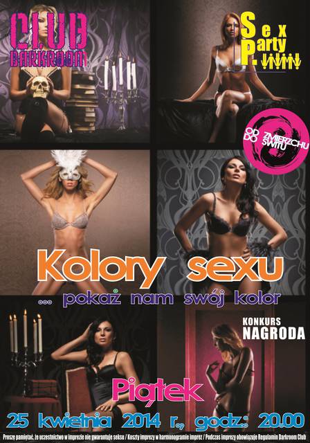 Piątek - 25.04.2014 r. - Sex Party - Kolory sexu... - DARKROOM24