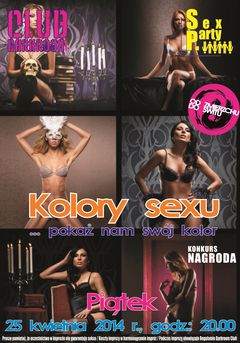 Piątek - 25.04.2014 r. - Sex Party - Kolory sexu...