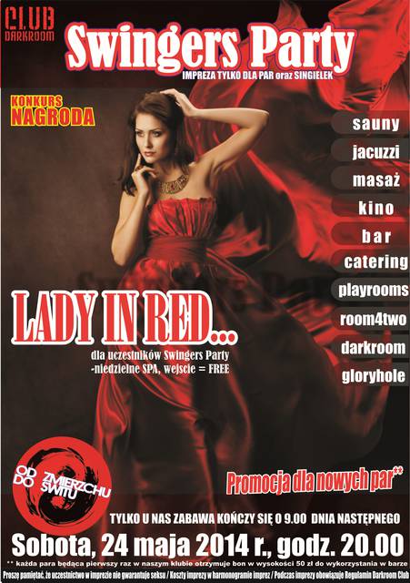 Sobota, 24 maja 2014 r. - Swingers Party - DARKROOM24