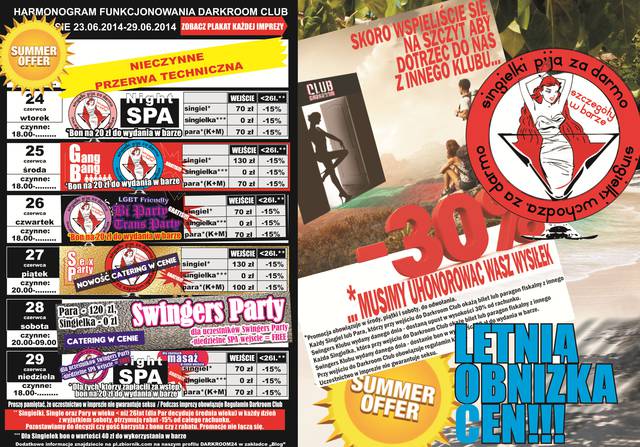 Rozkład jazdy 23-29 czerwca 2014 r. plus promocje - DARKROOM24