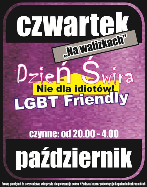 Czwartek, 16 października 2014 r. - LGBT Friendly - DARKROOM24