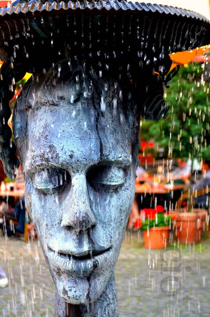 Twarz z fontanny w Bernkastel-Kues - frocio