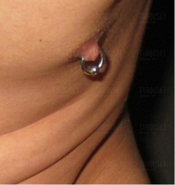 Kolczyk w sutku - Turqus63