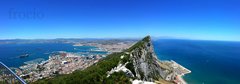 Widok na Hiszpanię z gibraltarskiego szczytu.