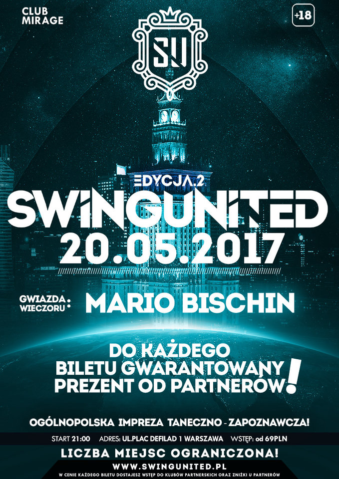 20.05.2017 SOBOTA - OFICJALNA IMPREZA TOWARZYSZĄCA SWING UNITED - PriveClub