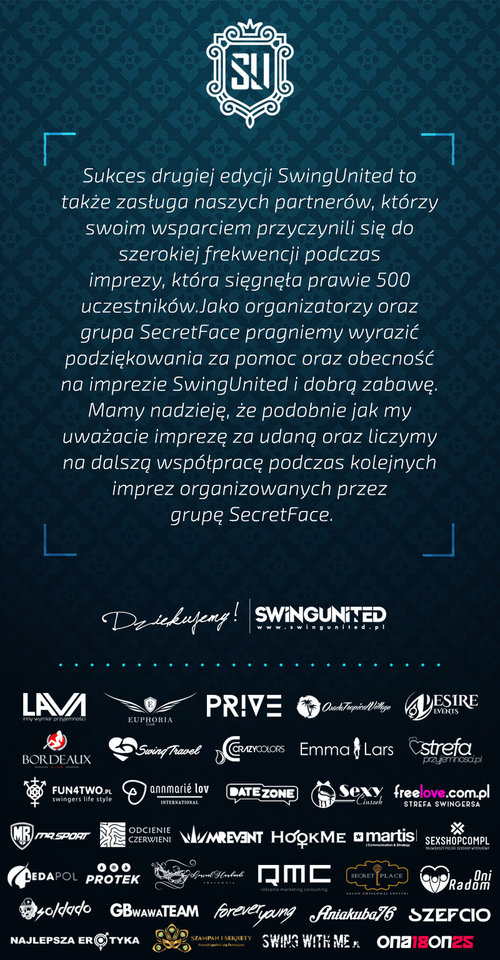 DZIĘKUJEMY ZA WSPÓŁPRACĘ! - SwingUnited