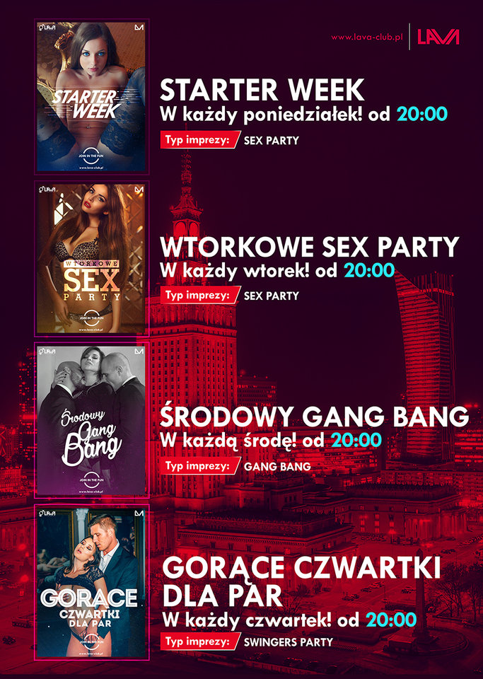 Stałe imprezy w tygodniu! - LavaClub