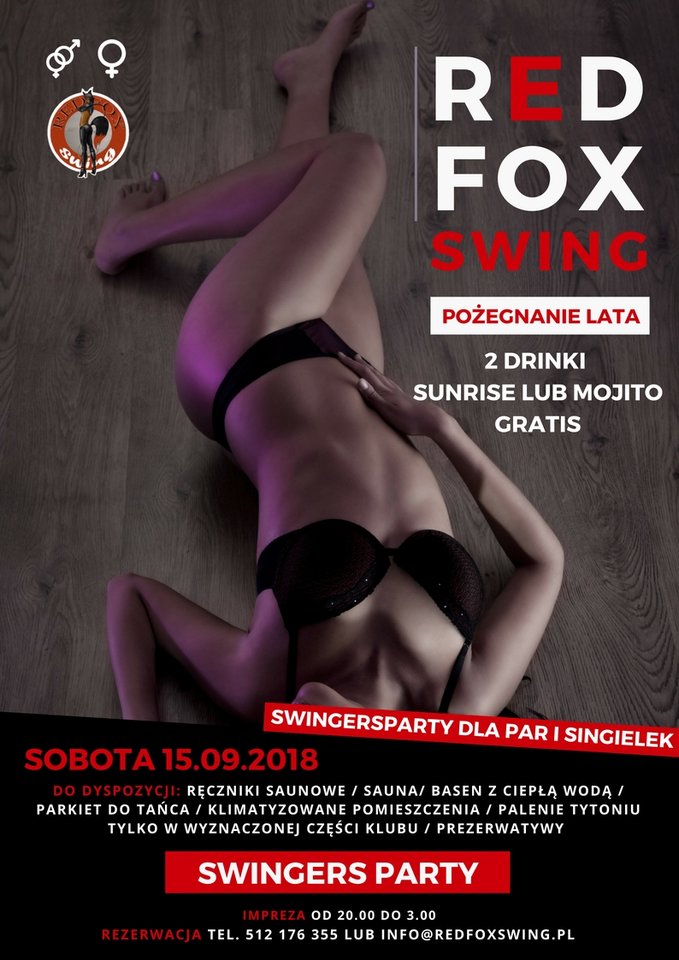 2018-09-15 Sobota -SWINGERSPARTY DLA PAR I SINGIELEK - redfoxswing