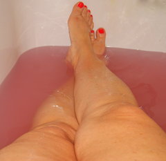 Po kąpieli będę pachnąca czysta i gotowa na ....