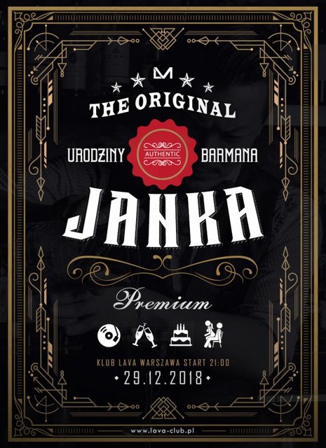 URODZINKI JANKA - SEX PARTY 29.12.2018 r. (sobota) - LavaClub