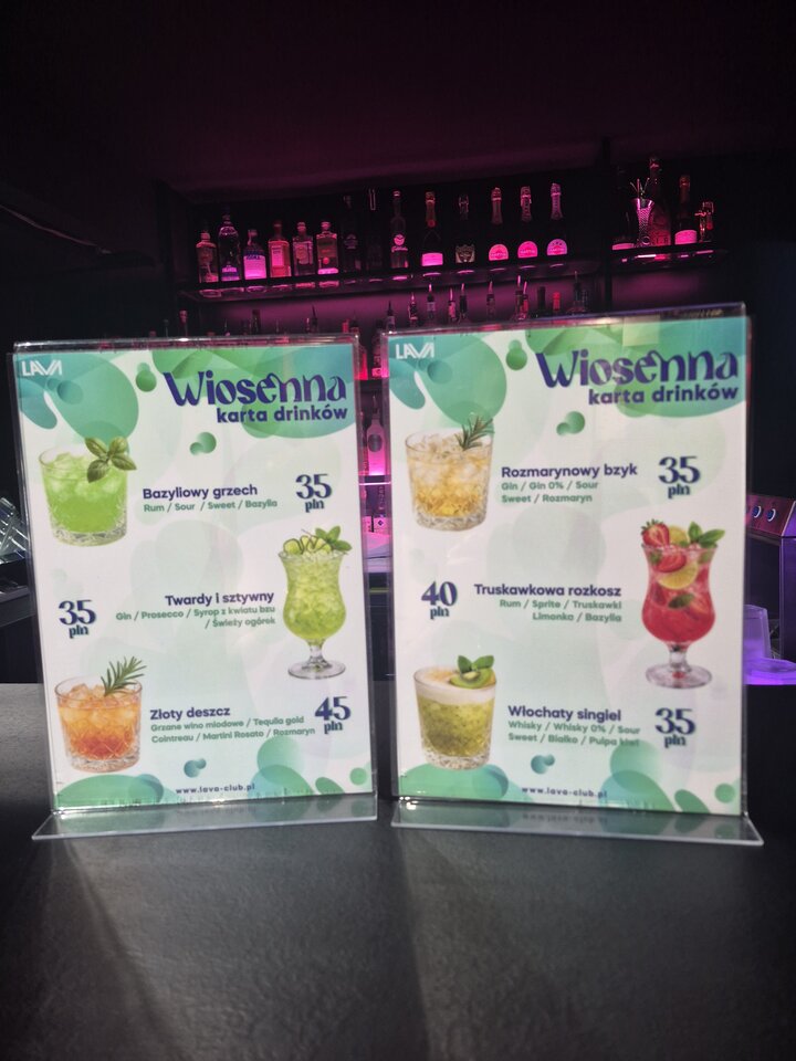 Wiosenna karta drinków - LavaClub