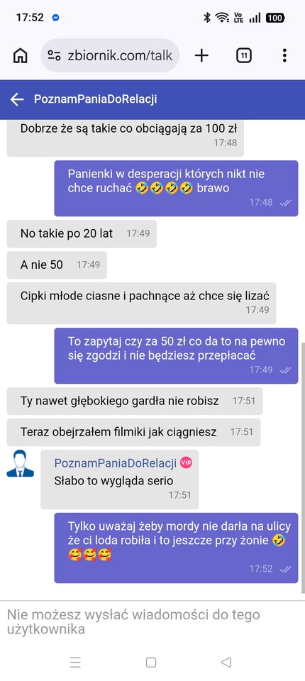 Panowie chamskość z waszej strony nie zna granic  - Czerwonakalia